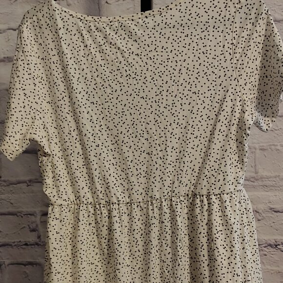 Bearsland Size Medium Women's Maternity Shirt White and Black - Picture 3 of 3